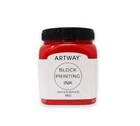 Artway Premium Block Printing Ink - 250ml - Red - Ideal for Relief, Block and Lino Printmaking