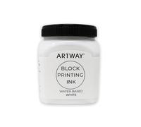 Artway Premium Block Printing Ink - 250ml - White - Ideal for Relief, Block and Lino Printmaking