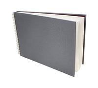 Artway - Spiral Bound A4 Sketchbook - Landscape - 60 Sides/30 Pages of 240gsm Paper - Premium Grey Hardback Sketchbook