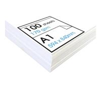 Artway Studio - Acid Free A1 Cartridge Paper for Drawing - Ideal for Dry Art Applications - 170gsm - A1 (100 Sheets), White
