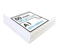 Artway Studio - A1 ‘High’ White Card - Ideal for Presentation, Display, Mounting and Card Stock - 300gsm - A1 (50 Sheets)