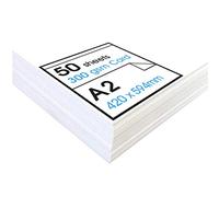 Artway Studio - A2 ‘High’ White Card - Ideal for Presentation, Display, Mounting and Card Stock - 300gsm - A2 (50 Sheets)