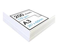 Artway Studio - Acid Free A3 Cartridge Paper for Drawing - Ideal for Dry Art Applications - 170gsm - A3 (200 Sheets), White