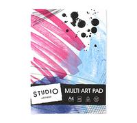 Artway Studio A4 Mixed Media Pad (Multi Art Pad) - Ideal for Multimedia Applications - 240gsm Mixed Media Paper - 48 Sides/24 Sheets