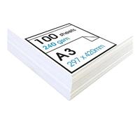 Artway Studio - Acid Free A3 Mixed Media Paper - Ideal for Mixed Applications - 240gsm - A3 (100 Sheets), White