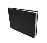 Artway Studio - Casebound A4 Sketchbook - Landscape - 92 Sides/46 Pages of 170gsm Cartridge Paper - Black Hardback Sketchbook