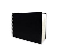 Artway Studio - Spiral Bound A4 Mixed Media Sketchbook - Landscape - 60 Sides/30 Pages of 240gsm Multimedia Paper - Black Hardback Sketchbook
