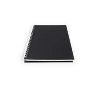 Artway Studio - Spiral Bound A4 Mixed Media Sketchbook - Portrait - 60 Sides/30 Pages of 240gsm Multimedia Paper - Black Hardback Sketchbook, White