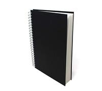 Artway Studio - Spiral Bound A4 Sketchbook - Portrait - 96 Sides/48 Pages of 170gsm Cartridge Paper - Black Hardback Sketchbook