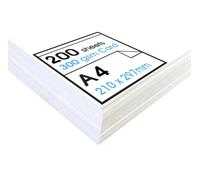 Artway Studio - A4 ‘High’ White Card - Ideal for Presentation, Display, Mounting and Card Stock - 300gsm - A4 (200 Sheets)