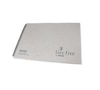 Artway Tree Free - Spiral Bound A3 Cotton Rag Paper Sketchbook - White - 40 Sides/20 Pages of 250gsm 100% Cotton Rag Paper - 100% Recycled Tree Free Sketchbook