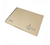 Artway Tree Free - Spiral Bound A3 Cotton Rag Paper Sketchbook - Beige - 40 Sides/20 Pages of 250gsm 100% Cotton Rag Paper - 100% Recycled Tree Free Sketchbook