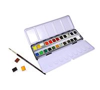 Artway Watercolour Paint Set - 24 Half Pans with brush