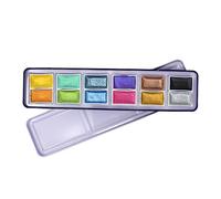 Artway Watercolour Set - Shimmer - 12 Full Pans , Black