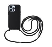 Artwizz HangOn Case Compatible with [iPhone 13 Pro] - Elastic Protective Silicone Case Cover as Cell Phone Chain Hanging with Band - Black