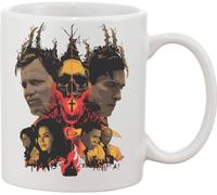 Artwork Detective Skull Cross Horns Ceramic Mug White