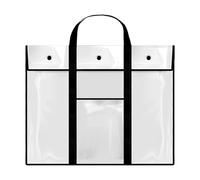 Artwork Storage Bag - PVC Material, Poster Carrier, Clear Organizer | Large Flat Art Storage Case With Handle And Pocket, Waterproof Artwork Holder For Students Architects Teachers Presentations Portf