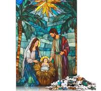 Artwork The Birth of Jesus Puzzle Difficult Challenge 100 Percent Recycled Cardboard Jigsaw Puzzle for Kids And Adults Age 12 Years Up 1000pcs (38x26cm)