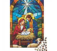 Artwork The Birth of Jesus Puzzle Unique Home Decor 100% Recycled Cardboard Jigsaw Puzzle for Boy Or Girl 1000pcs (75x50cm)