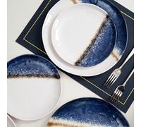 Artworld Melamine Dinnerware Set for 12 Piece,Unbreakable Dishes Set for 4, Melamine Dinner Dishes Set for Indoor and Outdoor Use, Dishwasher Safe and BPA Free,Suit for RV,Camping
