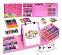 Artworx 208 Piece Painting and Colouring Set - Kids Art Set With Case & Easel - Drawing Set for Kids - Gift for Girls & Boys - Arts & Crafts Supplies for Juniors Age 6-12