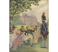 ARTXLXXBN Art Print Poster Vintage Wall Art Napoleon Bonparte and ine At a Garden Party in the Grounds of the Chateau De Malmaison by Jacques Marie Gaston Onfray De Breville for Home Decor 60x90cm