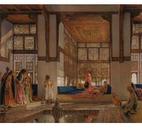 ARTXLXXBN Famous Art Print Poster Vintage Wall Art a Lady Receiving Visitors by John Frederick Lewis Canvas Art Poster for Home Decor 60x90cm