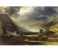 ARTXLXXBN Famous Art Print Poster Vintage Wall Art a Scene Merionethshire Storm Passing off by Vandyke Copley Fielding Canvas Art Poster for Home Decor 60x90cm