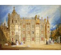 ARTXLXXBN Famous Art Print Poster Vintage Wall Art Abbatial House At the Abbey of St Ouen At Rouen by Sell Cotman Canvas Art Poster for Home Decor 60x90cm