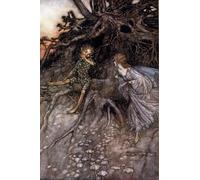 ARTXLXXBN Famous Art Print Poster Vintage Wall Art Act Ii Scene I Puck a Girl Puck Admits That He Is That Merry Wanderer of the Night by Arthur Rackham Canvas Art Poster for Home Decor 60x90cm