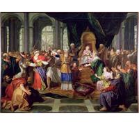 ARTXLXXBN Famous Art Print Poster Vintage Wall Art Athaliah Expelled From the Temple by Charles Antoine Coypel Canvas Art Poster for Home Decor 60x90cm