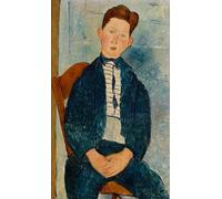 ARTXLXXBN Famous Art Print Poster Vintage Wall Art Boy in a Striped Sweater by Amedeo Modigliani Canvas Art Poster for Home Decor 60x90cm