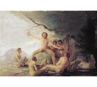 ARTXLXXBN Famous Art Print Poster Vintage Wall Art Cannibals Savouring Human Remains Pair of by Francisco De Goya Canvas Art Poster for Home Decor 60x90cm