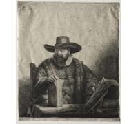 ARTXLXXBN Famous Art Print Poster Vintage Wall Art Cornelis Claesz Anslo, Mennonite preacher by Rembrandt van Rijn Canvas Art Poster for Home Decor 60x90cm