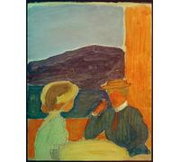 ARTXLXXBN Famous Art Print Poster Vintage Wall Art Couple Talking by Marianne Von Werefkin Canvas Art Poster for Home Decor 60x90cm