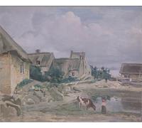 ARTXLXXBN Famous Art Print Poster Vintage Wall Art Environs de Fontainebleau by Jean Baptiste Camille Corot Canvas Art Poster for Home Decor 60x90cm