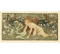 ARTXLXXBN Famous Art Print Poster Vintage Wall Art Eve and the Serpent by John Dickson Batten Canvas Art Poster for Home Decor 60x90cm