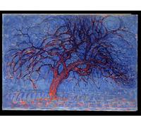 ARTXLXXBN Famous Art Print Poster Vintage Wall Art Evening Der Rote Baum by Piet Mondrian Canvas Art Poster for Home Decor 60x90cm