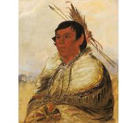 ARTXLXXBN Famous Art Print Poster Vintage Wall Art Fix with the Foot a Brave by George Catlin Canvas Art Poster for Home Decor 60x90cm