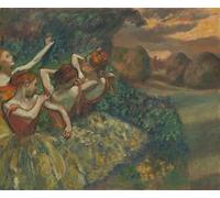 ARTXLXXBN Famous Art Print Poster Vintage Wall Art Four Dancers by Edgar Degas Canvas Art Poster for Home Decor 60x90cm