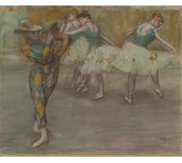 ARTXLXXBN Famous Art Print Poster Vintage Wall Art Harlequin Dance by Edgar Degas Canvas Art Poster for Home Decor 60x90cm
