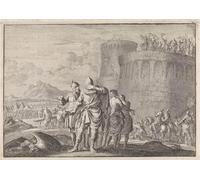 ARTXLXXBN Famous Art Print Poster Vintage Wall Art Hyrcanus Simon's Son Turns Away During the Siege of Castle Dagon by Jan Luyken Canvas Art Poster for Home Decor 60x90cm