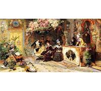 ARTXLXXBN Famous Art Print Poster Vintage Wall Art il negozio di fiori Luis Alvarez Catalá Canvas Art Poster for Home Decor 60x90cm