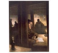 ARTXLXXBN Famous Art Print Poster Vintage Wall Art Inside Brigade Headquarters by Christopher Richard Wynne Nevinson Canvas Art Poster for Home Decor 60x90cm