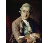 ARTXLXXBN Famous Art Print Poster Vintage Wall Art Johann Christian Bach by Gainsborough Canvas Art Poster for Home Decor 60x90cm