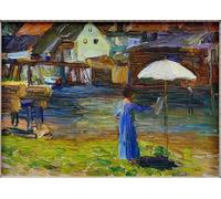 ARTXLXXBN Famous Art Print Poster Vintage Wall Art Kallmünz when painting I by Wassily Kandinsky Canvas Art Poster for Home Decor 60x90cm
