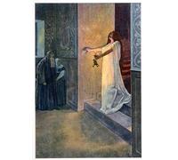 ARTXLXXBN Famous Art Print Poster Vintage Wall Art Lady Macbeth Sleepwalking Illustration From Macbeth by Artus Scheiner Canvas Art Poster for Home Decor 60x90cm