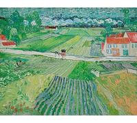 ARTXLXXBN Famous Art Print Poster Vintage Wall Art Landscape with a Carriage and a Train by Vincent Van Gogh Canvas Art Poster for Home Decor 60x90cm