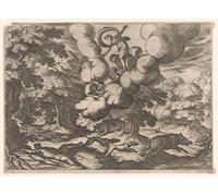 ARTXLXXBN Famous Art Print Poster Vintage Wall Art Landscape with the Death of Adonis by Antonio Tempesta Canvas Art Poster for Home Decor 60x90cm