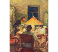 ARTXLXXBN Famous Art Print Poster Vintage Wall Art Leo Tolstoy with His Family by Leonid Osipovic Pasternak Canvas Art Poster for Home Decor 60x90cm